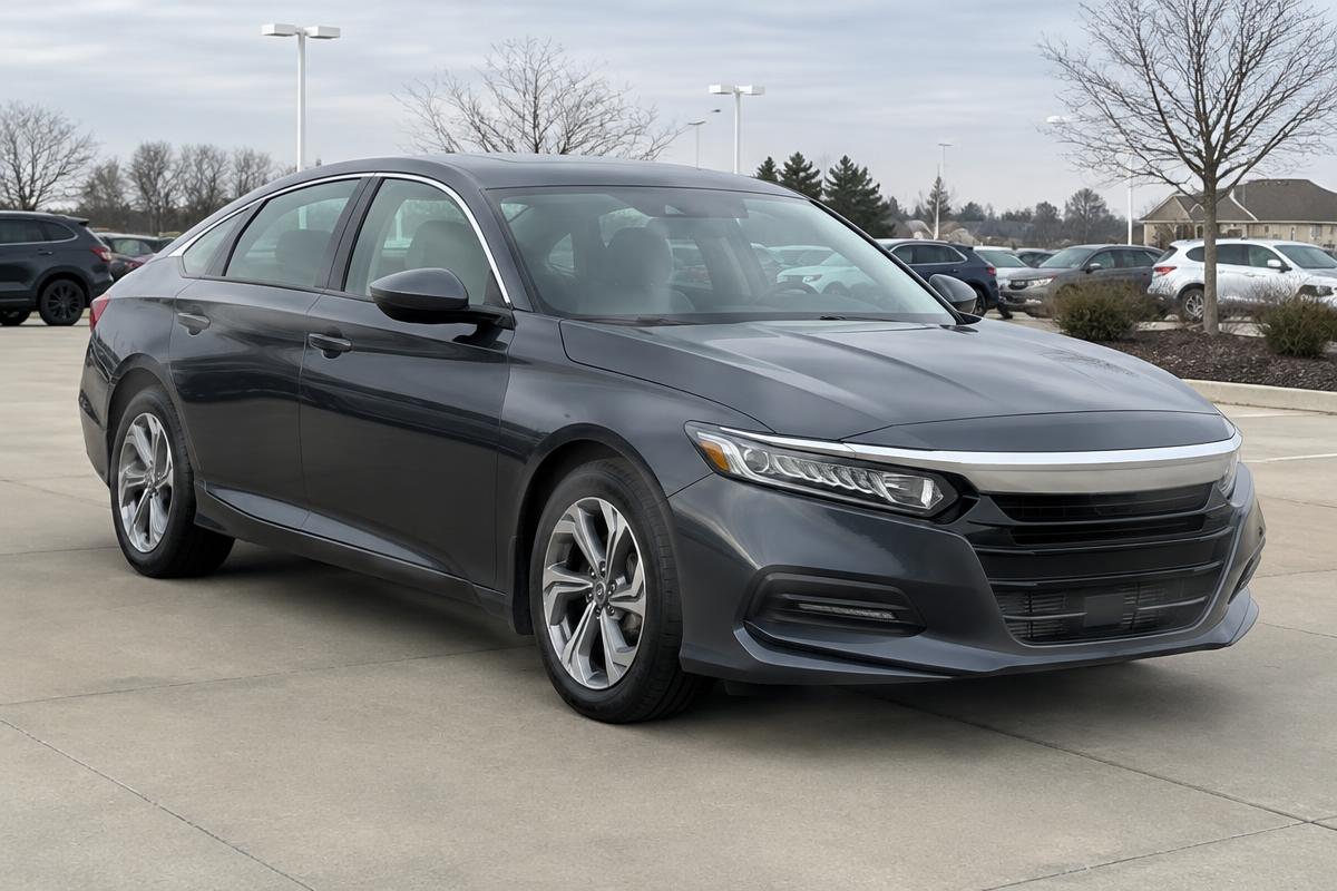 Sample photo: gray sedan, front three-quarter view