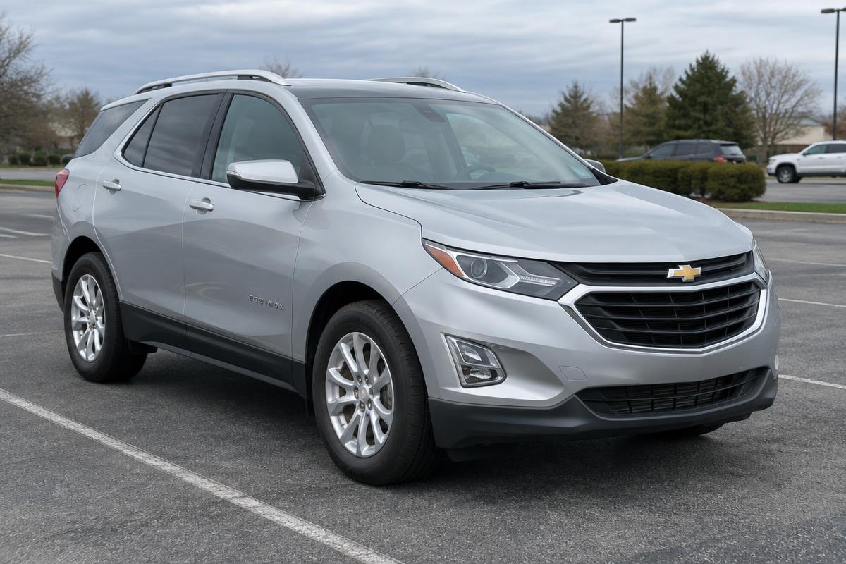 Sample photo: silver compact SUV, front three-quarter view